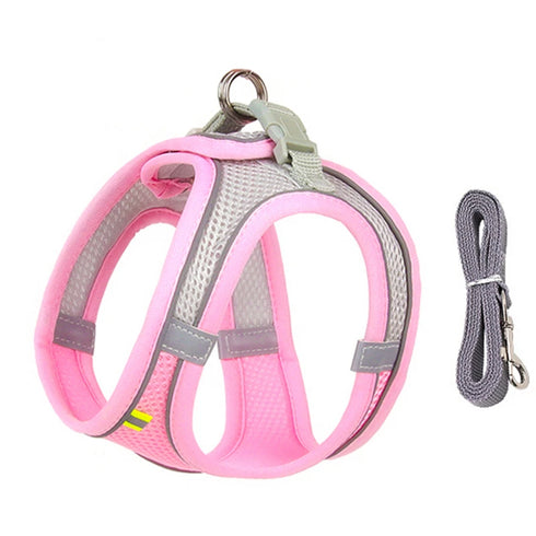 Adjustable Cat Harness & Leash Set for Small Pets