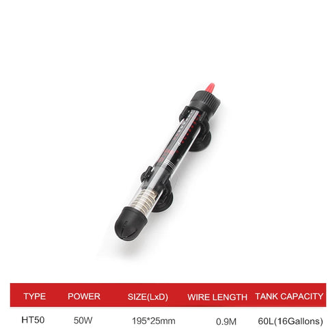Adjustable Temperature Aquarium Heater Rod - 25W to 300W