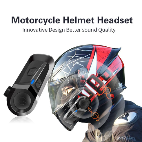 Bluetooth 5.3 Motorcycle Helmet Headset, Wireless Handsfree Earphones