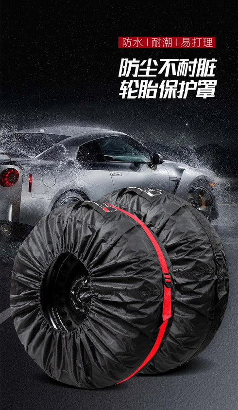 1PCS Universal Car Spare Tire Cover, Dust-proof 210D Oxford Cloth Protector