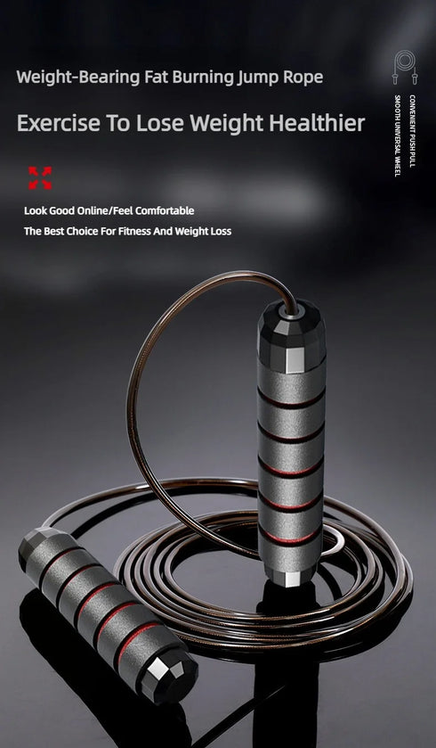 Adjustable Steel Wire Jump Rope - Tangle-Free Fitness & Workout Training