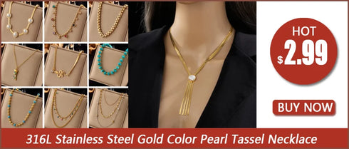 316L Stainless Steel Butterfly Moon Pendant Necklace