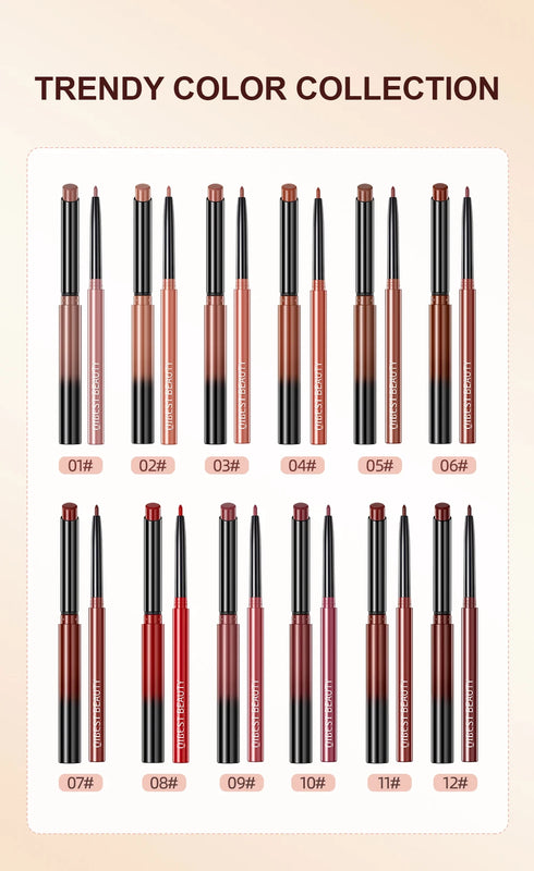 Matte Nude Lipstick Pen – Long-Lasting Waterproof Lip Liner Set