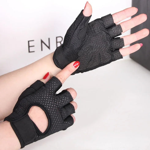 Cycling Fingerless Gloves - Breathable Anti-Slip for Men & Women