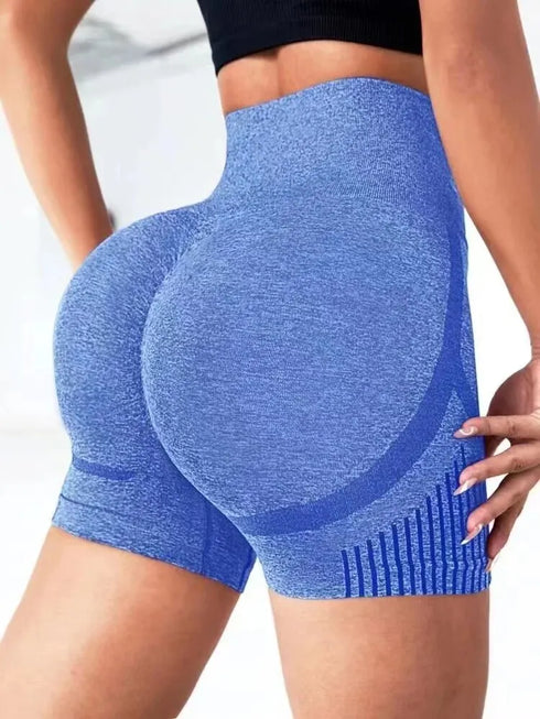 Women's High-Waist Yoga Shorts - Fitness & Workout Running Shorts