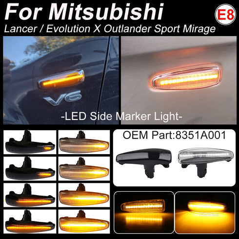 LED Dynamic Turn Signal Marker Light for Mitsubishi Lancer Evo X, Outlander Sport 2014+