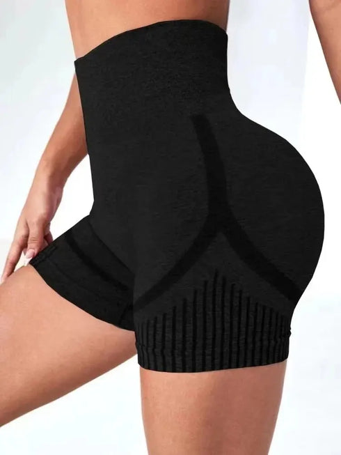Women's High-Waist Yoga Shorts - Fitness & Workout Running Shorts