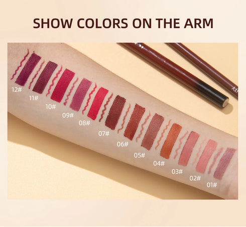 Matte Nude Lipstick Pen – Long-Lasting Waterproof Lip Liner Set