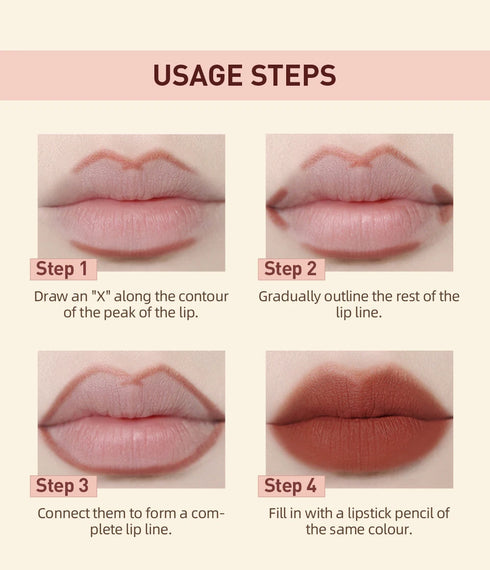 Matte Nude Lipstick Pen – Long-Lasting Waterproof Lip Liner Set