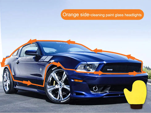 Double-Faced Coral Fleece Car Wash Glove for Auto Cleaning