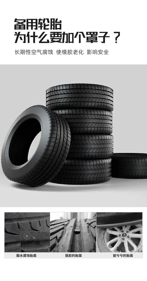 1PCS Universal Car Spare Tire Cover, Dust-proof 210D Oxford Cloth Protector