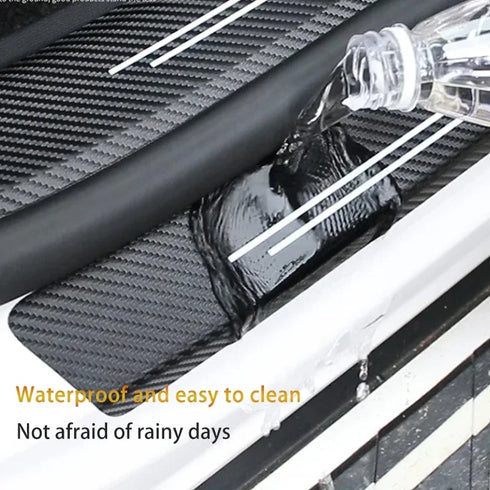 Universal Carbon Fiber Car Door Sill Protector – Durable & Stylish