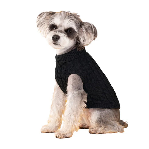 Warm Knitted Dog Sweater - Turtleneck for Small Pets