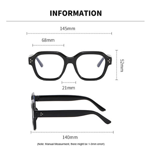 Retro Oversized Anti-Blue Light Glasses – Stylish Eyewear for Men & Women