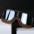 Windproof Retro Motorcycle Glasses - Folding Leather Sunglasses