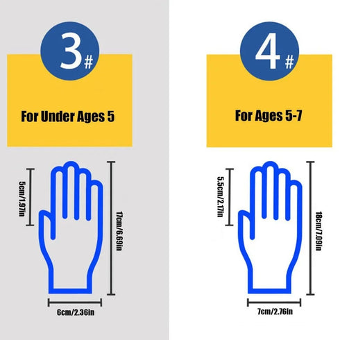 Kids Waterproof Garden Work Gloves - Non-Slip Safety Yard Gloves