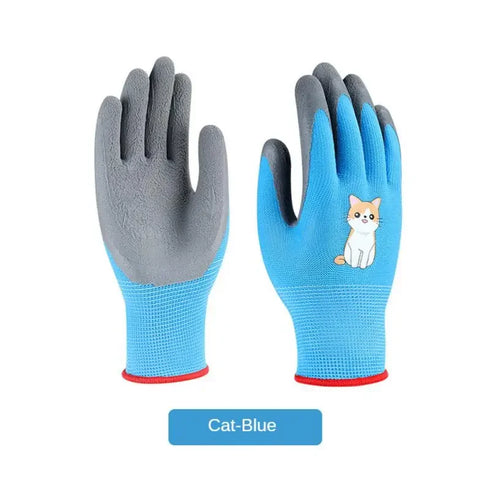 Kids Waterproof Garden Work Gloves - Non-Slip Safety Yard Gloves