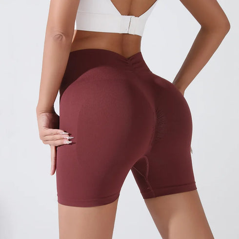High Waist Peach Hip Lifting Sports Shorts