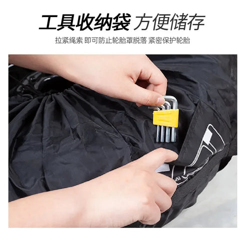 1PCS Universal Car Spare Tire Cover, Dust-proof 210D Oxford Cloth Protector