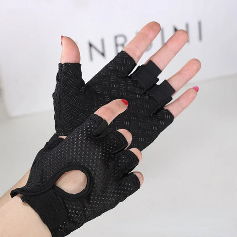 Cycling Fingerless Gloves - Breathable Anti-Slip for Men & Women