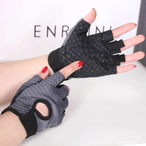 Cycling Fingerless Gloves - Breathable Anti-Slip for Men & Women