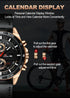 Men's Sports Style Quartz Watch – 46mm Leather Racing Design