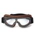 Windproof Retro Motorcycle Glasses - Folding Leather Sunglasses
