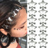 Trendy Y2K silver star hairpins, lightweight metal snap clips in bulk pack of 50."