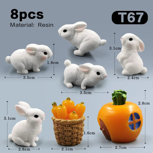2025 Cute Easter Rabbit Figurine - DIY Fairy Garden Decor