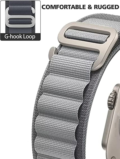 Alpine Loop Band for Apple Watch – Compatible with 49mm to 40mm Sizes