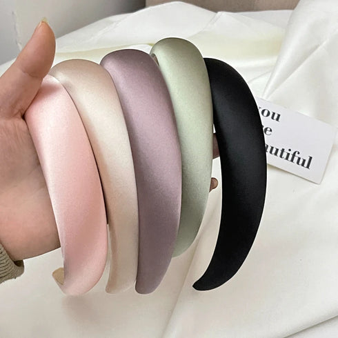 Satin Silk Hairband – Fashionable Hair Accessory for Women & Girls