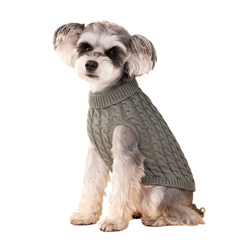 Warm Knitted Dog Sweater - Turtleneck for Small Pets