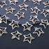 50PCS Y2K Silver Star Hair Clips – Filigree Metal Snap Clips