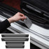Durable imitation carbon fiber leather car door sill protector, designed to prevent scratches and wear.