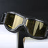 Windproof Retro Motorcycle Glasses - Folding Leather Sunglasses