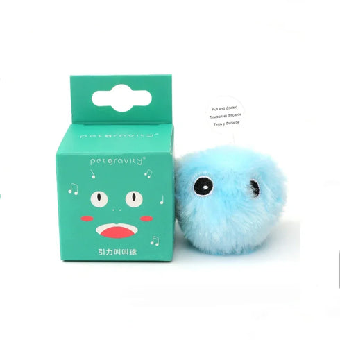 Smart Plush Electric Catnip Toy – Touch-Activated Squeak Ball