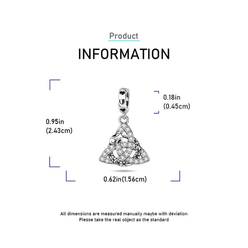 Authentic 925 Sterling Silver Star, Moon & Sun Charm