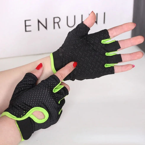 Cycling Fingerless Gloves - Breathable Anti-Slip for Men & Women