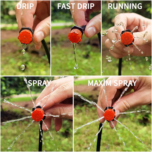 20M Micro Drip Irrigation System with Adjustable Drippers & Misting Watering Kit
