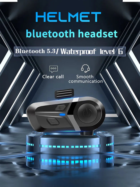 Bluetooth 5.3 Motorcycle Helmet Headset, Wireless Handsfree Earphones