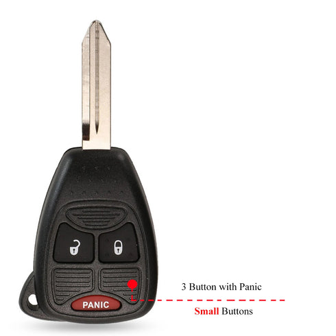 Jingyuqin Car Key Shell Case for Chrysler, Dodge, RAM, Jeep - 2/3/4/5/6 Buttons