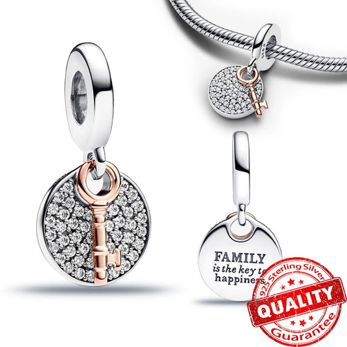 Authentic 925 Sterling Silver Star, Moon & Sun Charm