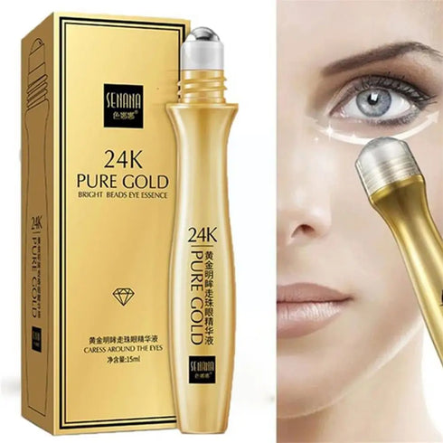 24K Gold Bright Eye Roller – Hydrating & Anti-Dark Circles