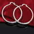 925 Sterling Silver Circle Hoop Earrings – 5CM Elegant Design