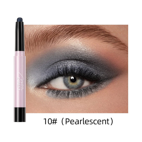 12-Color Pearlescent Eyeshadow & Eyeliner Pencil – Waterproof & Long-Lasting