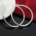 925 Sterling Silver Circle Hoop Earrings – 5CM Elegant Design