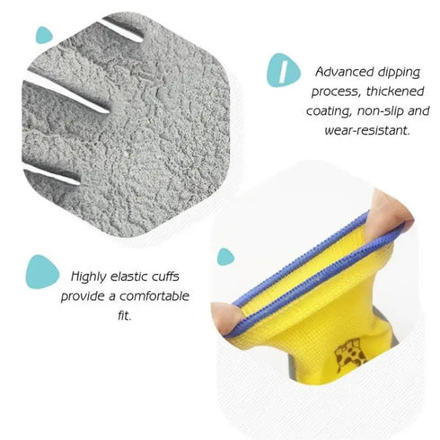 Kids Waterproof Garden Work Gloves - Non-Slip Safety Yard Gloves