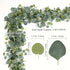Lush 70.8" Faux Eucalyptus Garland with White Flowers