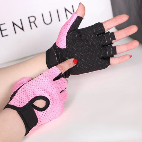 Cycling Fingerless Gloves - Breathable Anti-Slip for Men & Women