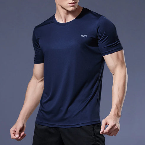 Men's Summer Quick Dry Gym T-Shirt - Oversized Fitness & Running Jersey
